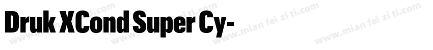 Druk XCond Super Cy字体转换